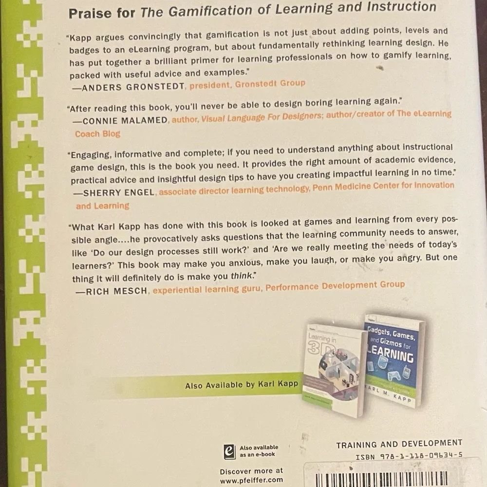 Gamification of Learning and Instruction by Karl M. Kapp